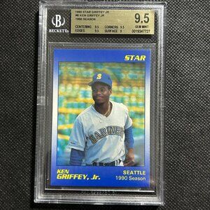 1990 Star Blue Baseball #6 Ken Griffey Jr Seattle Mariners BGS 9.5 Gem Mint